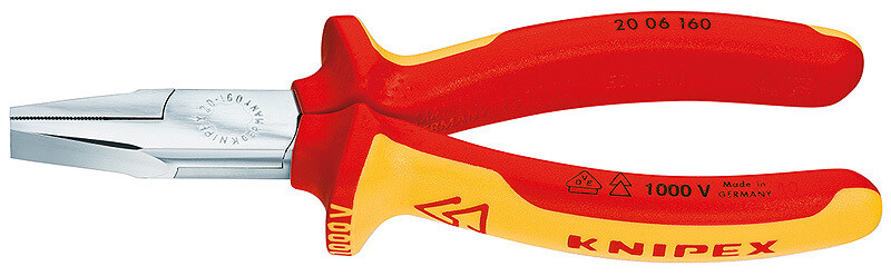 KNIPEX plakanknaibles 1000 V, DIN ISO 5745, 160 mm, 2006160 