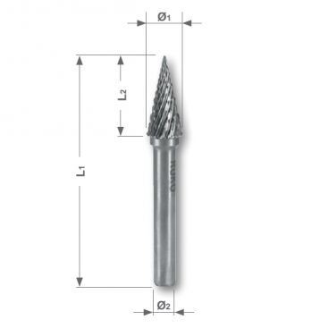 RUKO borfrēze 12 mm cietkausējuma forma M (SKM)