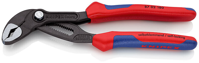 KNIPEX Santehniskā bīdatslēga Cobra DIN ISO 8976, 180 mm, 8702180