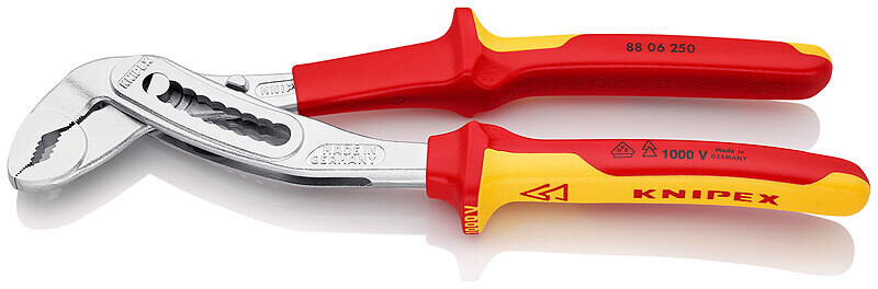 KNIPEX Santehniskā bīdatslēga  Alligator 1000V  DIN ISO 8976  IEC 60900  DIN EN 60900, 250 mm, 8806250