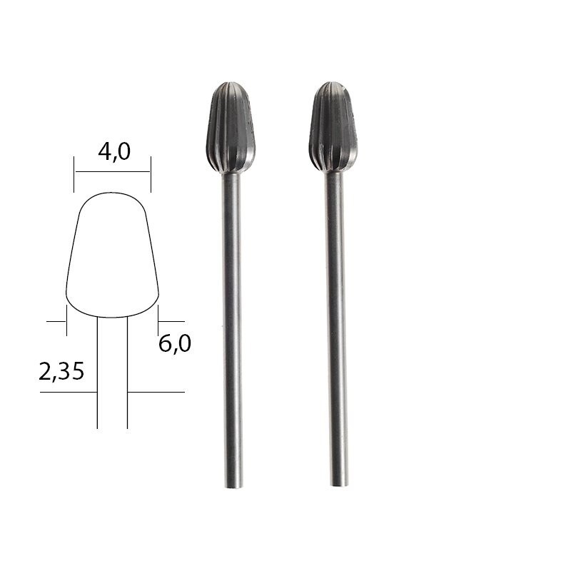 Volframa-vanādija borfrēzes 4.0 mm, komplekts, 2 gab, PROXXON MICROMOT System, smalkmehāniķiem