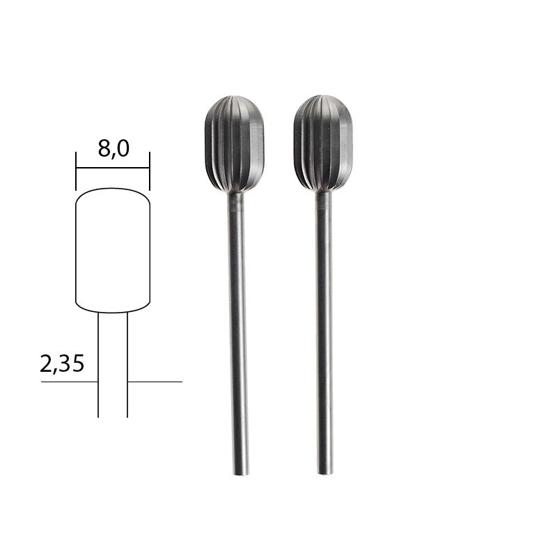 Volframa-vanādija borfrēzes 8.0 mm, komplekts, 2 gab, PROXXON MICROMOT System, smalkmehāniķiem