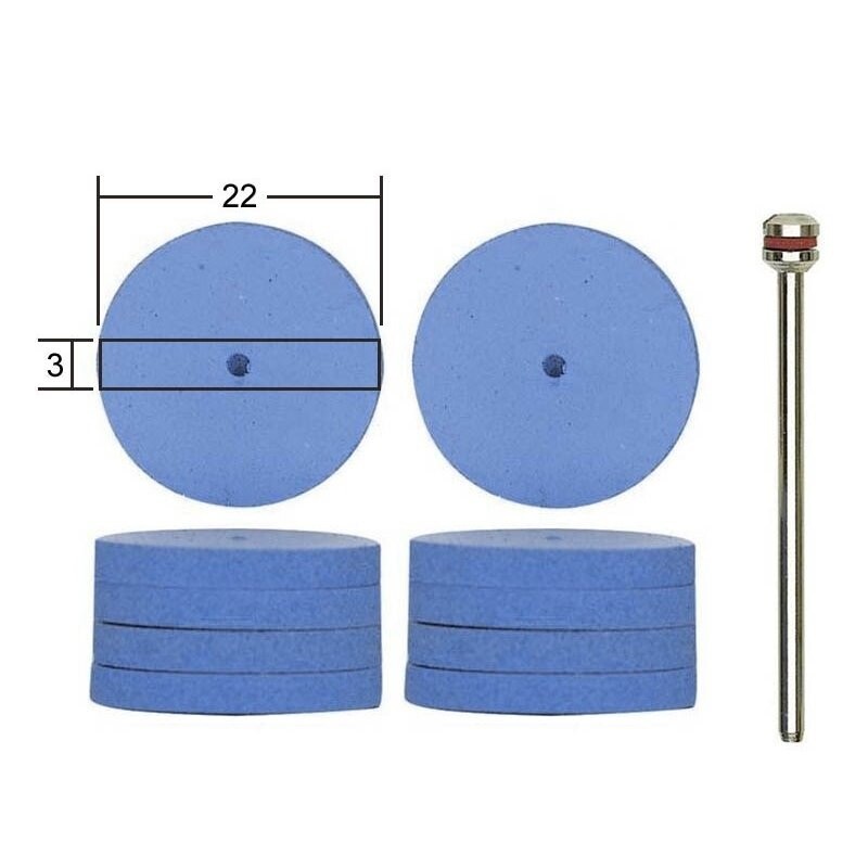 Elastīgie silikona pulēšanas diski 22mm, 10gb, 28 294, PROXXON MICROMOT System
