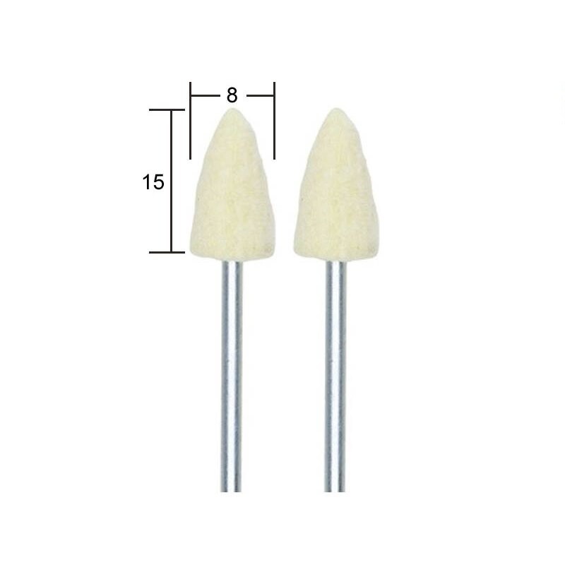 Filca (voiloka) pulēšanas uzgaļi 8x15mm, 2gb, 28 801, PROXXON MICROMOT System