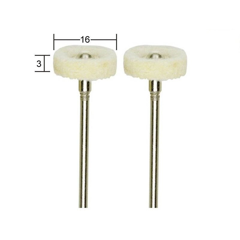 Filca (voiloka) pulēšanas uzgaļi 16x3mm, 2gb, 28 803, PROXXON MICROMOT System