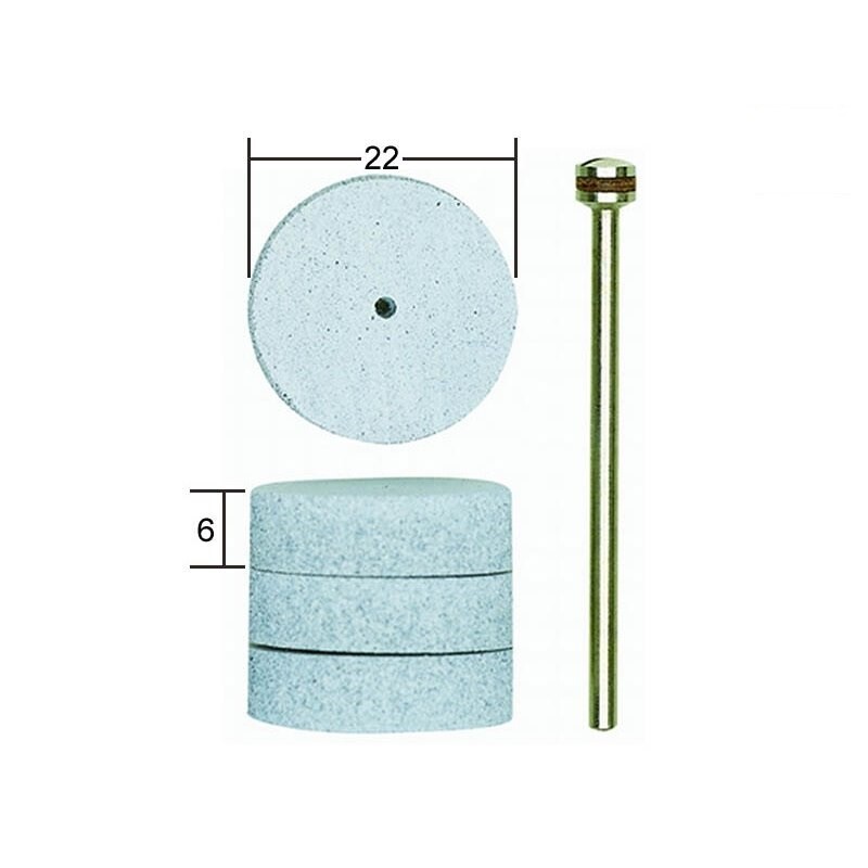 Speciālie silīcija karbīda pulēšanas diski 22x6mm, 4gb, 28 296, PROXXON MICROMOT System