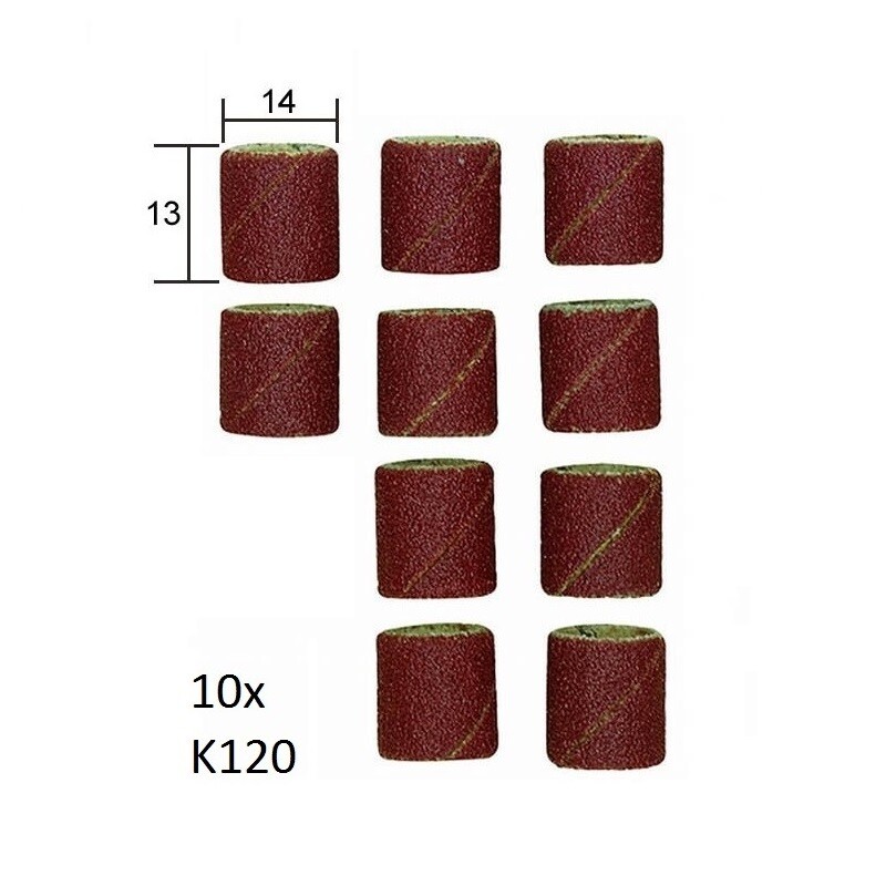 Slīpēšanas uzgaļi no smilšpapīra 14x13mm, 10gb, komplekts, PROXXON MICROMOT System, art. 28 979