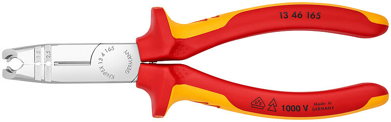 KNIPEX Instruments izolācijas noņemšanai  1000V  DIN ISO 5746  IEC 60900  DIN EN 60900, 165 mm
