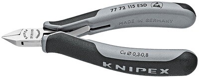 KNIPEX Asknaibles elektronikai ESD (antistatiskas) DIN ISO 9654, 115 mm, 7772115 ESD