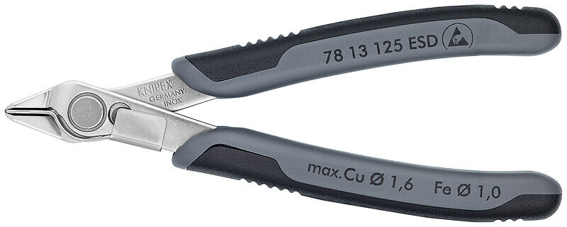 KNIPEX Asknaibles precīzās ESD (antistatiskas) DIN ISO 9654, 125 mm 7813125 ESD