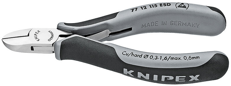 KNIPEX Asknaibles elektronikai ESD (antistatiskas) DIN ISO 9654, 115 mm, 7712115 ESD