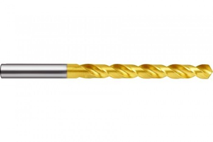 Gühring 4.8mm īsais spirālurbis, GU 500 DZ, Jobber, HSCO, TiN, 118° sadalījuma punkts, 5519 sērija, ar cilindrisku stiprinājumu
