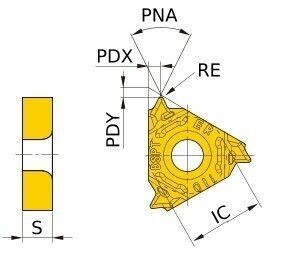 BSPT 55°, pilns profils