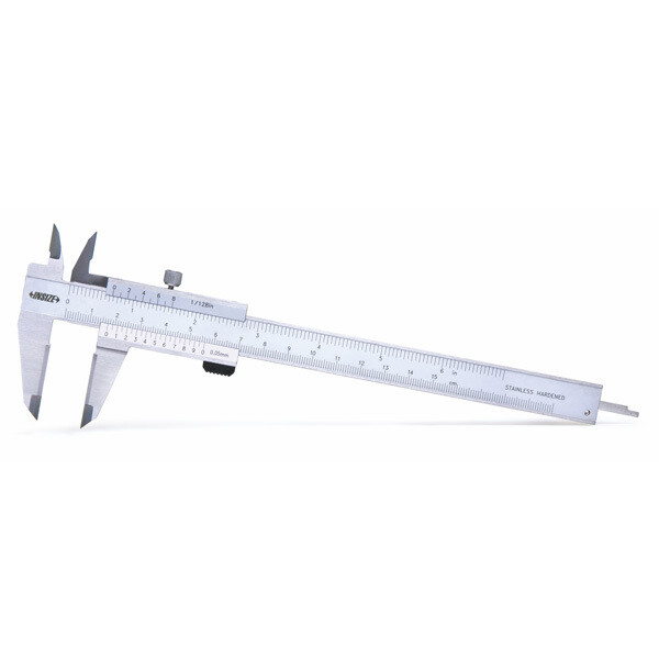 INSIZE bīdmērs nerūsējoša tērauda, žokļi ar cietkausējuma galiem, 0-150mm/0-6", DIN862, preciz. 0.05mm/1/128", art. 1238-150