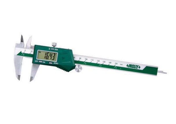 INSIZE bīdmērs, digitālais (elektroniskais), 0-150mm/0-6", nerūsējoša tērauda, DIN862, art. 1108-150