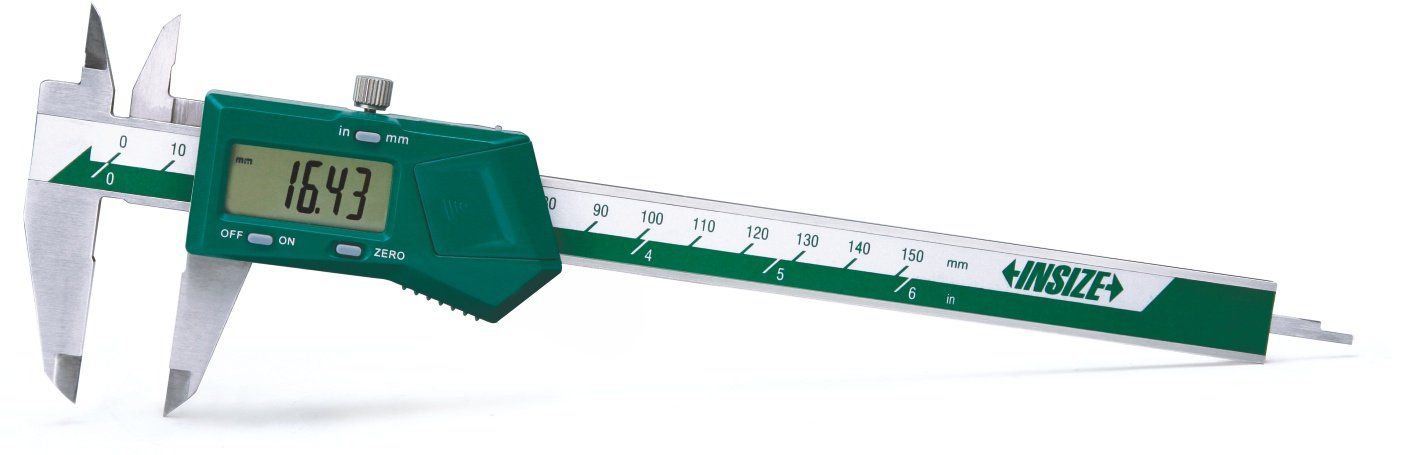 INSIZE bīdmērs, digitālais (elektroniskais), 0-200mm/0-8", BEZ īkšķa ruļla, nerūsējoša tērauda, DIN862, art. 1108-200W