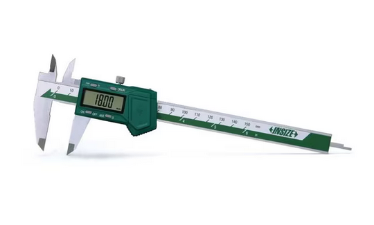 INSIZE bīdmērs, digitālais (elektroniskais), 0-200mm/0-8", BEZ īkšķa ruļla, nerūsējoša tērauda, DIN862, art. 1103-200W