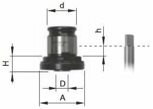 FANAR vītņurbju turētājs (adapteris) FZ31/M6 D6-DIN, ātri nomaināms, bez drošības sajūga FANAR vītņurbju turētājs (adapteris) FZ31/M6 D6-DIN, ātri nomaināms, bez drošības sajūga