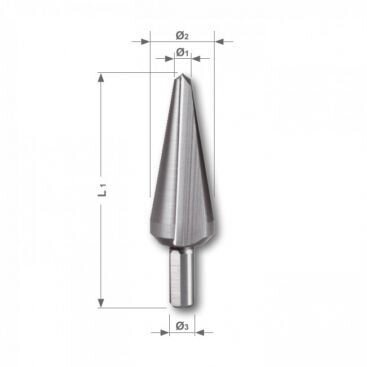 RUKO urbis koniskais HSS, 4.0-20.0mm, Izmērs Nr. 2 RUKO urbis koniskais HSS, 4.0-20.0mm, Izmērs Nr. 2