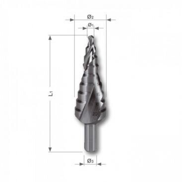 RUKO Urbis pakāpju Nr.12 (6,0-32,0mm), HSS RUKO Urbis pakāpju Nr.12 (6,0-32,0mm), HSS