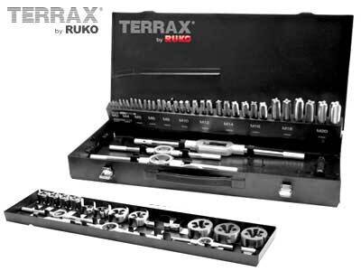 RUKO Terrax vītņgriešanas komplekts, 54gab, M3-M20, ar atbilstošiem turētājiem RUKO Terrax vītņgriešanas komplekts, 54gab, M3-M20, ar atbilstošiem turētājiem