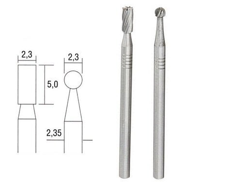 Cietkausējuma borfrēzes 2,3 mm, komplekts, 2 gab, PROXXON MICROMOT System, smalkmehāniķiem, art. 28750 Cietkausējuma borfrēzes 2,3 mm, komplekts, 2 gab, PROXXON MICROMOT System, smalkmehāniķiem, art. 28750