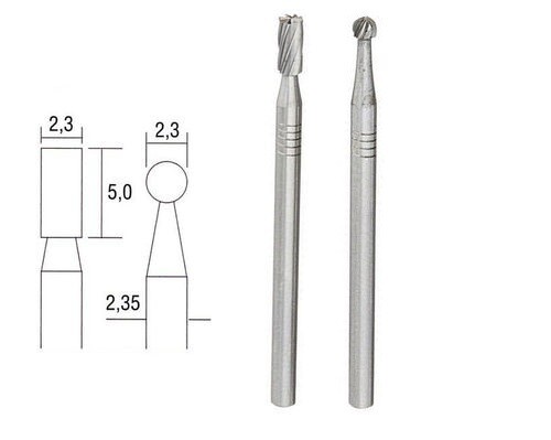 Cietkausējuma borfrēzes 2,3 mm, komplekts, 2 gab, PROXXON MICROMOT System, smalkmehāniķiem, art. 28750