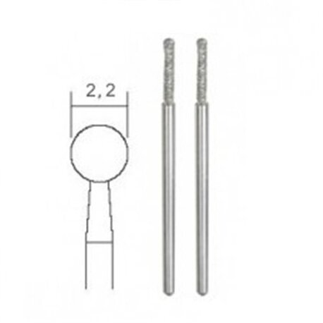 Dimanta lodveida MINI borfrēzes 2.2 mm, 2 gab, komplekts, PROXXON MICROMOT System, smalkmehāniķiem, art. 28232 Dimanta lodveida MINI borfrēzes 2.2 mm, 2 gab, komplekts, PROXXON MICROMOT System, smalkmehāniķiem, art. 28232