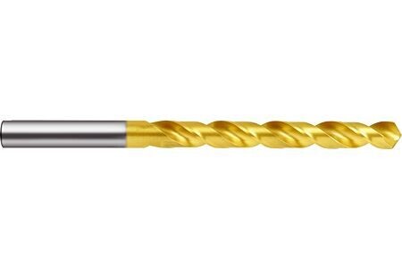 Gühring 1.9mm īsais spirālurbis, GU 500 DZ, Jobber, HSCO, TiN, 118° sadalījuma punkts, 5519 sērija, ar cilindrisku stiprinājumu, 5519 1.900