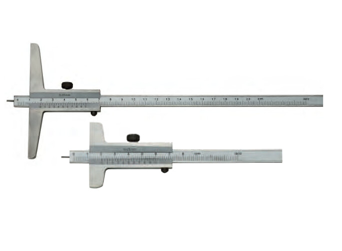 MIB Messzeuge Dziļummērs 80mm, ar adatas galu, ied.vērt. 1/20 (0,05mm), 01015008