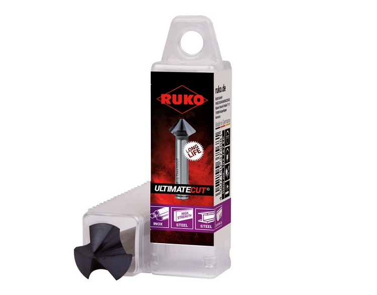 RUKO zeņķeris 25.0mm ar cilindrisku stiprinājumu HSSE-Co5 RUnaTEC, forma C 90°, DIN 335, ar ULTIMATE CUT pārklājumu, 102783EP RUKO zeņķeris 25.0mm ar cilindrisku stiprinājumu HSSE-Co5 RUnaTEC, forma C 90°, DIN 335, ar ULTIMATE CUT pārklājumu, 102783EP