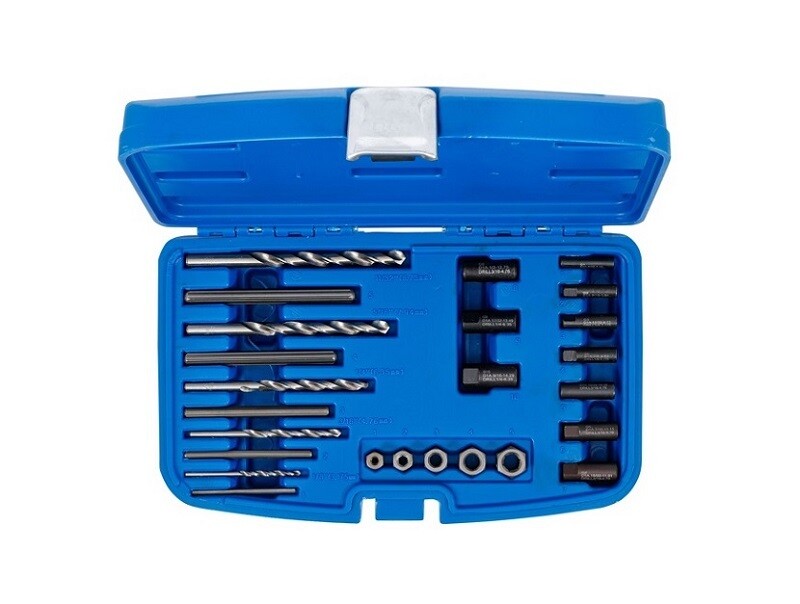 BGS skrūvju ekstraktoru komplekts, 25 gab, HSS, nolauztu skrūvju atskrūvēšanai, 8462