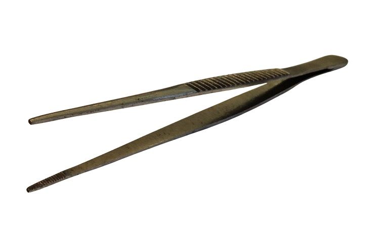 Pincete tehniskā 200mm, ar zobiem (rievām)