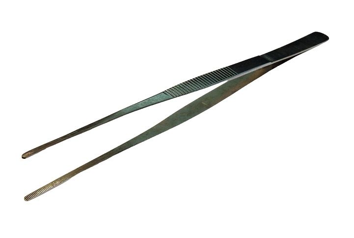 Pincete tehniskā 250mm, ar zobiem (rievām)