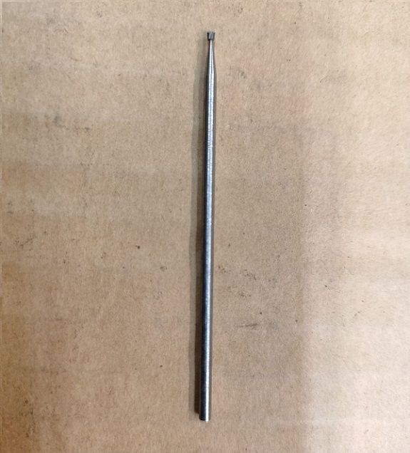 Borfrēze mikro, cietkausējuma (marka VK6), forma-trapecveida (WHN tips), 1.8x2.0mm, PSRS