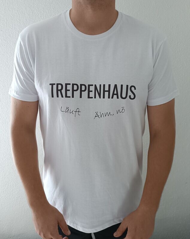 Herren T-Shirt Basic Herren T-Shirt Basic "TREPPENHAUS - läuft"