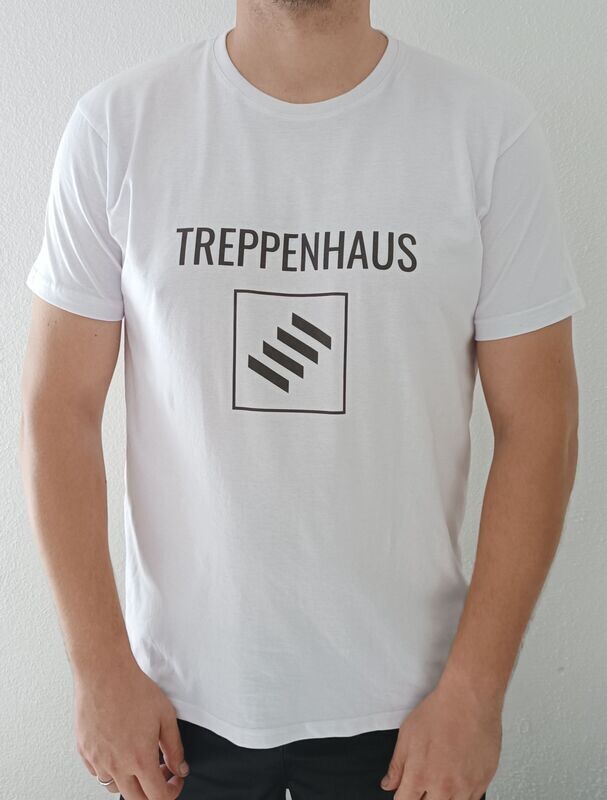 Herren T-Shirt Basic Herren T-Shirt Basic "TREPPENHAUS weiss"