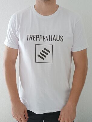 Herren T-Shirt Basic Herren T-Shirt Basic "TREPPENHAUS weiss"