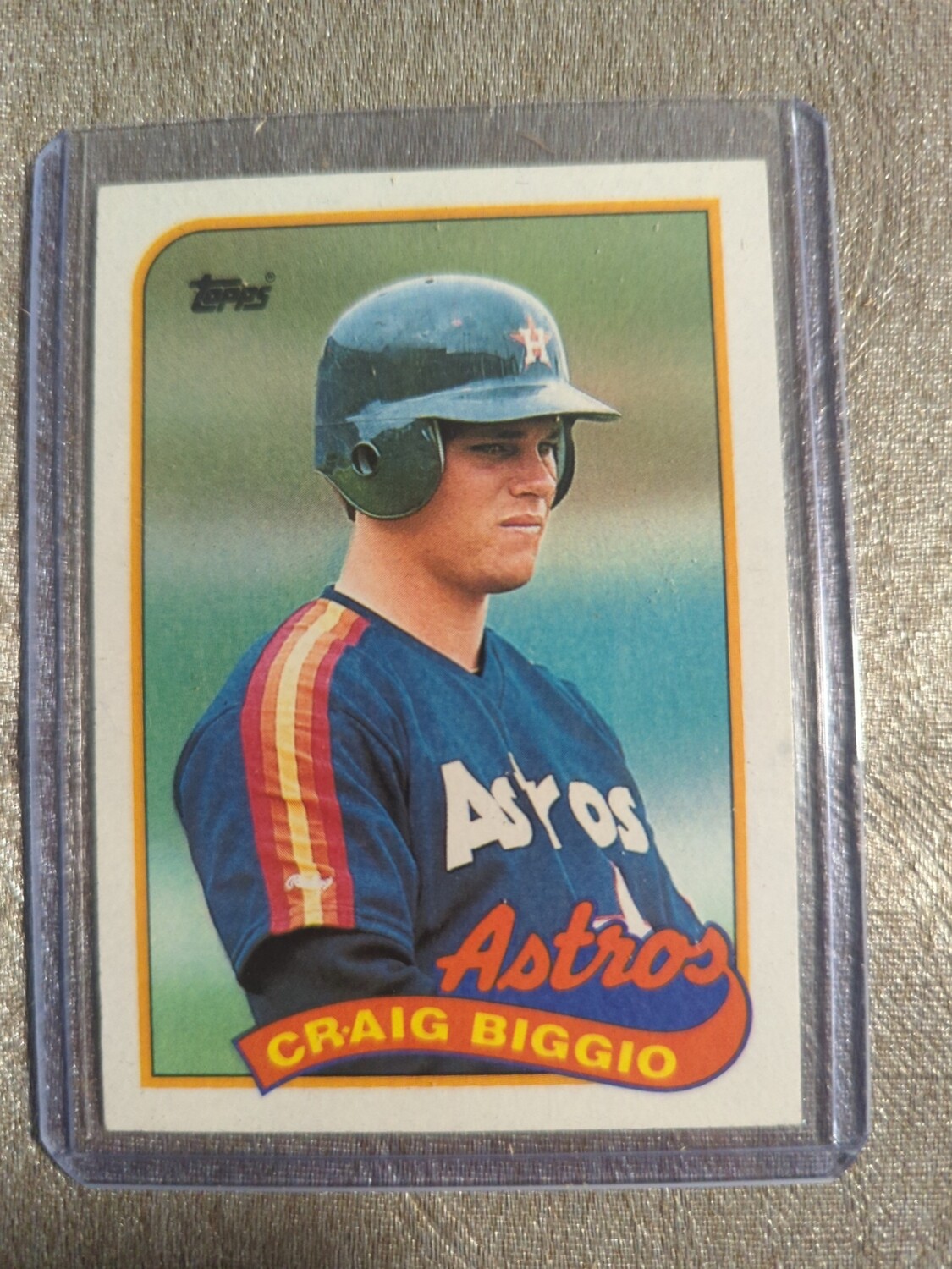 Craig biggio of the Astros 1989 Topps baseball card