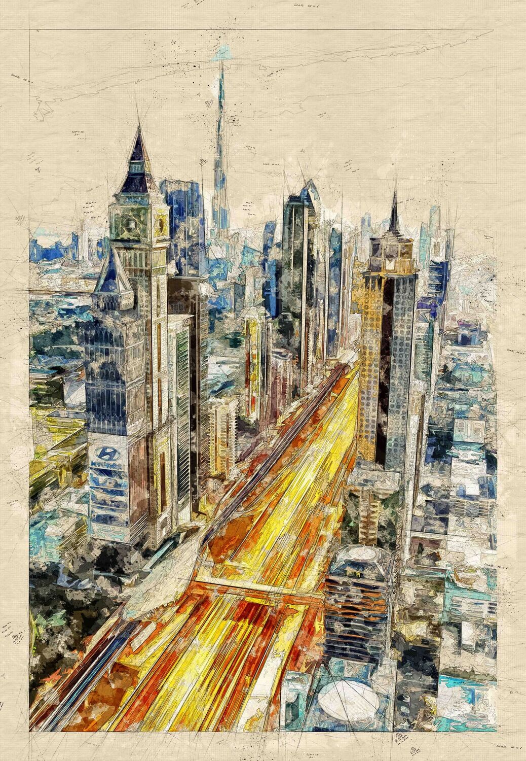 Sheikh Zayed road / Dubai Cityscape