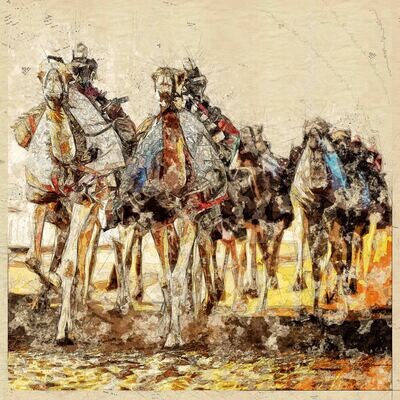 Traditional Camels raiding
