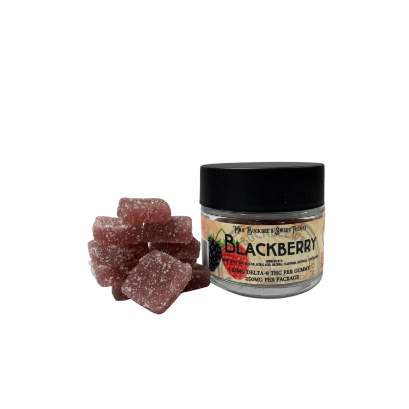 10 pack 25mg D-8 Blackberry Gummies