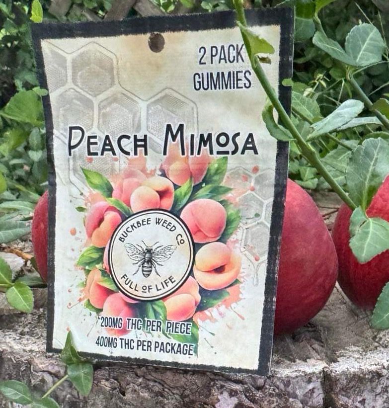 2 Pack Peach Mimosa Gummies - 200mg THC