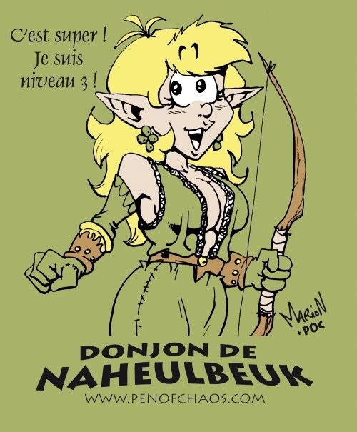 Naheulbeuk&#39;s Donjon: V-Neck T-Shirt - Elfe, Grandeur: TTG/XXL