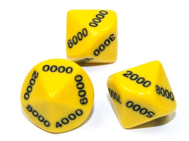 D10 0000-9000 Jaune/Noir