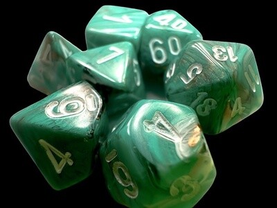 "Marble Oxi Copper" Mini-Dice Set