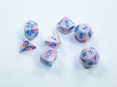 &quot;Festive® Pop Art™/Blue&quot; Glow in the Dark Mini-Dice Set