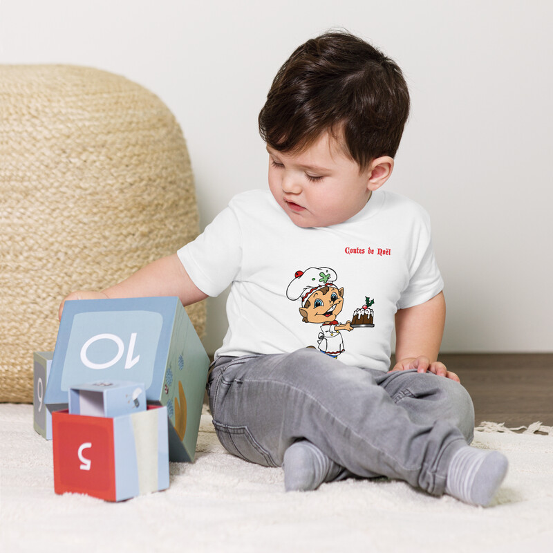 T-Shirt Contes de Noël - Bonnet Blanc - Enfant
