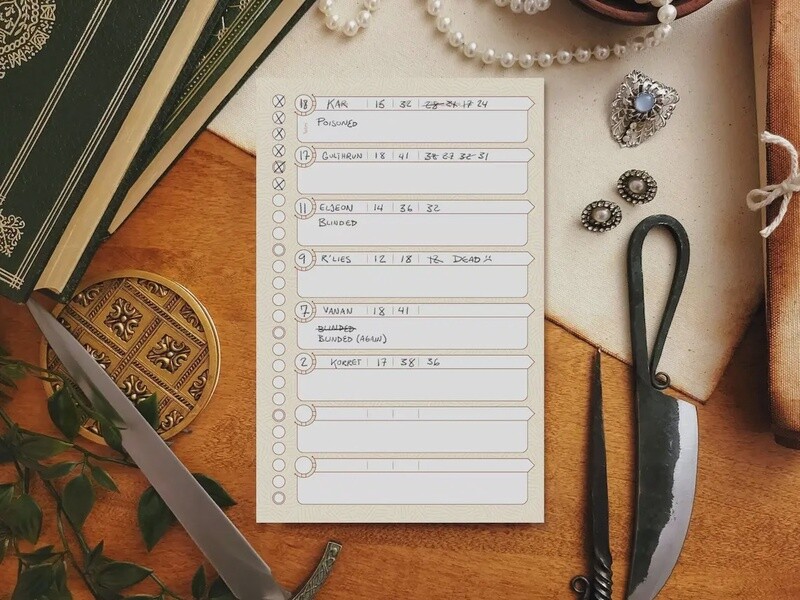 Combat notepad