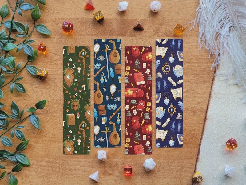 Dungeons and Dragons inspired bookmarks